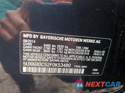 Zdjęcie 13 z 13 samochodu: 2015 BMW X5 XDRIVE35I VIN:5UXKR0C52F0K53480 - miniatura