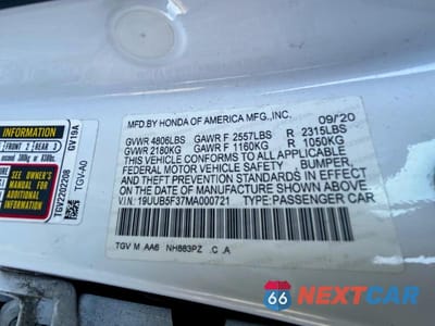 Zdjęcie 10 z 10 samochodu: 2021 ACURA TLX VIN:19UUB5F37MA000721 - miniatura