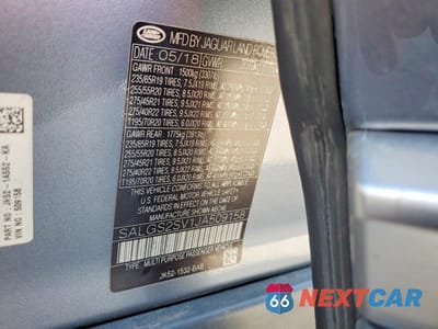 Zdjęcie 12 z 12 samochodu: 2018 LAND ROVER RANGE ROVER HSE VIN:SALGS2SV1JA509158 - miniatura