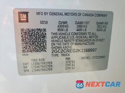 Zdjęcie 12 z 12 samochodu: 2019 CHEVROLET SILVERADO C2500 HEAVY DUTY VIN:2GC2CREG2K1168997 - miniatura