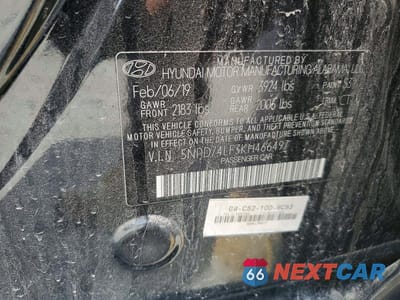 Zdjęcie 12 z 12 samochodu: 2019 HYUNDAI ELANTRA SE VIN:5NPD74LF3KH466497 - miniatura