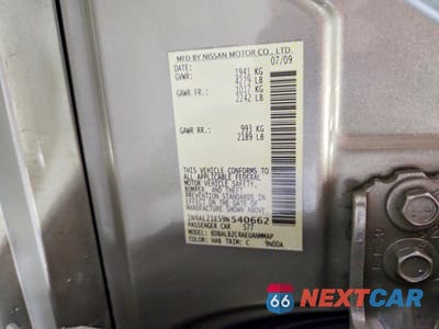 Zdjęcie 13 z 13 samochodu: 2009 NISSAN ALTIMA 2.5 VIN:1N4AL21E59N540662 - miniatura