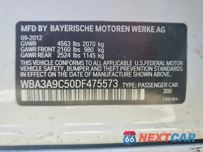 Zdjęcie 12 z 12 samochodu: 2013 BMW 335 I VIN:WBA3A9C50DF475573 - miniatura