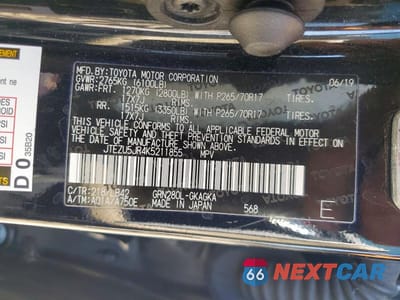 Zdjęcie 14 z 14 samochodu: 2019 TOYOTA 4RUNNER SR5 PREMIUM VIN:JTEZU5JR4K5211855 - miniatura