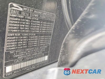 Zdjęcie 13 z 13 samochodu: 2017 JAGUAR F-PACE PREMIUM VIN:SADCJ2BN9HA091018 - miniatura