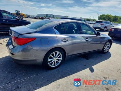 Trzecie zdjęcie samochodu z tyłu: 2014 INFINITI Q50 BASE VIN:JN1BV7AP5EM672038 - miniatura