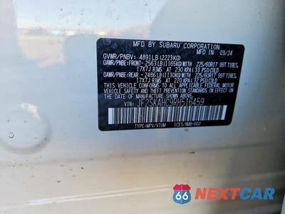 Zdjęcie 13 z 13 samochodu: 2024 SUBARU FORESTER WILDERNESS VIN:JF2SKAHC9RH516459 - miniatura