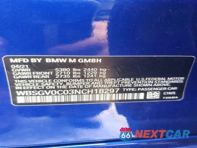 Zdjęcie 12 z 12 samochodu: 2022 BMW M8 VIN:WBSGV0C03NCH18297 - miniatura