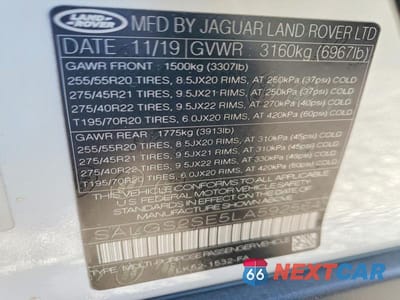 Zdjęcie 13 z 13 samochodu: 2020 LAND ROVER RANGE ROVER P525 HSE VIN:SALGS2SE5LA592564 - miniatura