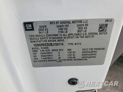 Zdjęcie 23 z 24 samochodu: 2011 CHEVROLET TRAVERSE LS VIN:1GNKREED2BJ159114 - miniatura