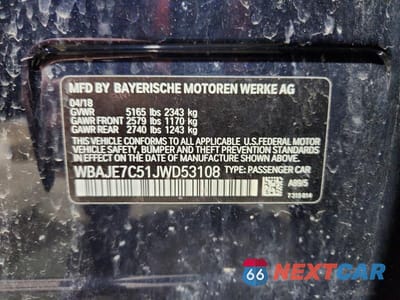 Zdjęcie 13 z 13 samochodu: 2018 BMW 540 XI VIN:WBAJE7C51JWD53108 - miniatura