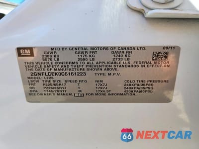 Zdjęcie 13 z 13 samochodu: 2012 CHEVROLET EQUINOX LS VIN:2GNFLCEK0C6161223 - miniatura