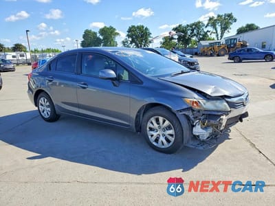 Czwarte zdjęcie samochodu z boku: 2012 HONDA CIVIC LX VIN:2HGFB2F57CH330061 - miniatura