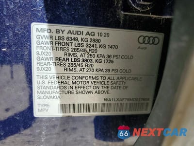 Zdjęcie 14 z 14 samochodu: 2021 AUDI Q7 PREMIUM PLUS VIN:WA1LXAF78MD017656 - miniatura