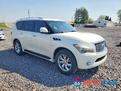 Czwarte zdjęcie samochodu z boku: 2014 INFINITI QX80 BASE VIN:JN8AZ2NF2E9553355 - miniatura