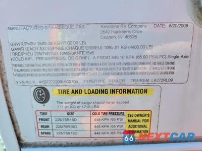 Zdjęcie 10 z 10 samochodu: 2009 KEYSTONE LAREDO CAMPER VIN:4YDT272209L600704 - miniatura
