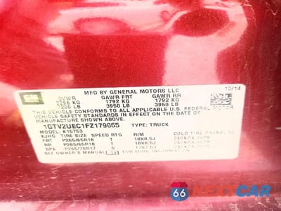 Zdjęcie 12 z 12 samochodu: 2015 GMC SIERRA K1500 SLE VIN:1GTV2UEC1FZ179065 - miniatura