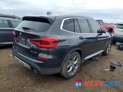 Trzecie zdjęcie samochodu z tyłu: 2021 BMW X3 SDRIVE30I VIN:5UXTY3C09M9H28390 - miniatura