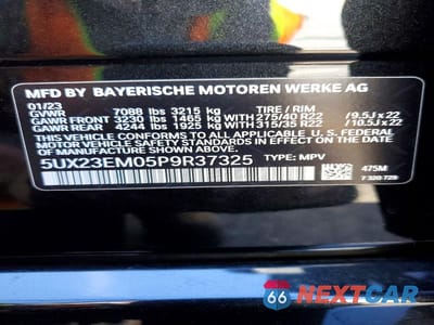 Zdjęcie 14 z 14 samochodu: 2023 BMW X7 XDRIVE40I VIN:5UX23EM05P9R37325 - miniatura