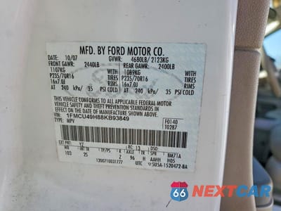 Zdjęcie 13 z 13 samochodu: 2008 FORD ESCAPE HEV VIN:1FMCU49H88KB93849 - miniatura