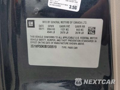 Zdjęcie 13 z 13 samochodu: 2011 CHEVROLET IMPALA LS VIN:2G1WF5EK6B1309519 - miniatura