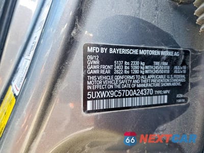 Zdjęcie 13 z 13 samochodu: 2013 BMW X3 XDRIVE28I VIN:5UXWX9C57D0A24370 - miniatura