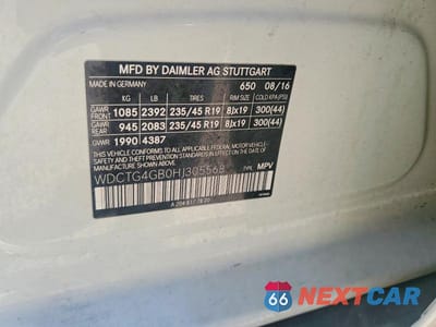 Zdjęcie 12 z 12 samochodu: 2017 MERCEDES-BENZ GLA 250 4MATIC VIN:WDCTG4GB0HJ305568 - miniatura