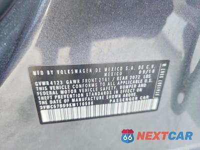 Zdjęcie 12 z 12 samochodu: 2019 VOLKSWAGEN JETTA S VIN:3VWC57BU9KM110596 - miniatura