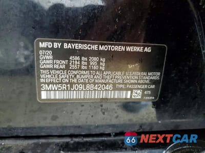 Zdjęcie 12 z 12 samochodu: 2020 BMW 330I VIN:3MW5R1J09L8B42046 - miniatura