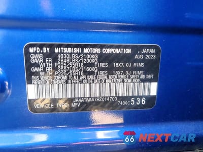 Zdjęcie 13 z 13 samochodu: 2024 MITSUBISHI ECLIPSE CROSS SE VIN:JA4ATWAA7RZ014700 - miniatura