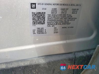 Zdjęcie 13 z 13 samochodu: 2020 CHEVROLET EQUINOX LT VIN:3GNAXJEV6LS507337 - miniatura