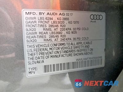 Zdjęcie 12 z 12 samochodu: 2017 AUDI Q7 PREMIUM PLUS VIN:WA1LHAF76HD044566 - miniatura
