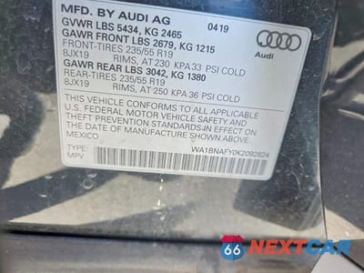Zdjęcie 13 z 13 samochodu: 2019 AUDI Q5 PREMIUM PLUS VIN:WA1BNAFY0K2092824 - miniatura