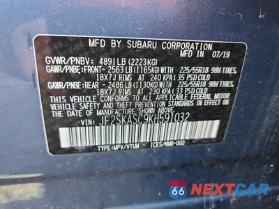 Zdjęcie 14 z 14 samochodu: 2019 SUBARU FORESTER LIMITED VIN:JF2SKASC9KH591032 - miniatura
