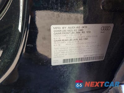 Zdjęcie 13 z 13 samochodu: 2016 AUDI Q5 PREMIUM VIN:WA1C2AFP1GA141806 - miniatura