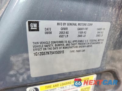 Zdjęcie 12 z 12 samochodu: 2009 CHEVROLET MALIBU LS VIN:1G1ZG57N794150915 - miniatura