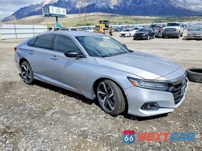 Czwarte zdjęcie samochodu z boku: 2021 HONDA ACCORD SPORT VIN:1HGCV1F31MA026114 - miniatura