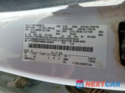 Zdjęcie 12 z 12 samochodu: 2021 FORD F350 SUPER DUTY VIN:1FT8W3BT9MEC49609 - miniatura