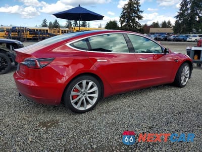 Trzecie zdjęcie samochodu z tyłu: 2018 TESLA MODEL 3 VIN:5YJ3E1EB6JF097433 - miniatura