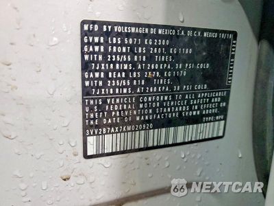 Zdjęcie 13 z 13 samochodu: 2019 VOLKSWAGEN TIGUAN SE VIN:3VV2B7AX7KM020920 - miniatura