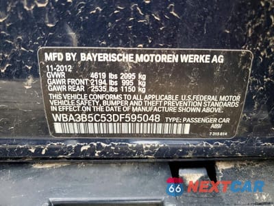 Zdjęcie 12 z 12 samochodu: 2013 BMW 328 XI SULEV VIN:WBA3B5C53DF595048 - miniatura