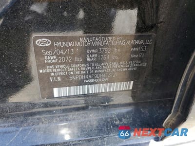 Zdjęcie 12 z 12 samochodu: 2013 HYUNDAI ELANTRA GLS VIN:5NPDH4AE9DH413121 - miniatura