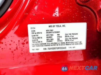 Zdjęcie 13 z 13 samochodu: 2024 TESLA MODEL Y VIN:7SAYGDEF5RF033449 - miniatura