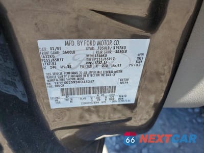 Zdjęcie 12 z 12 samochodu: 2005 FORD F150 VIN:1FTPX02595KD45347 - miniatura
