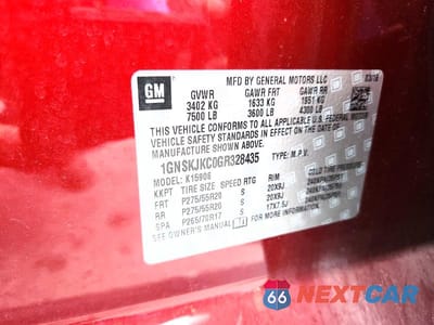 Zdjęcie 13 z 13 samochodu: 2016 CHEVROLET SUBURBAN K1500 LTZ VIN:1GNSKJKC0GR328435 - miniatura
