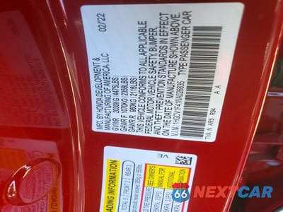 Zdjęcie 12 z 12 samochodu: 2022 HONDA ACCORD SPORT SE VIN:1HGCV1F41NA026835 - miniatura