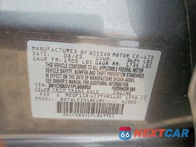 Zdjęcie 13 z 13 samochodu: 2023 NISSAN VERSA S VIN:3N1CN8DV1PL869953 - miniatura
