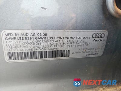 Zdjęcie 12 z 12 samochodu: 2008 AUDI A6 3.2 QUATTRO VIN:WAUDH74FX8N122863 - miniatura