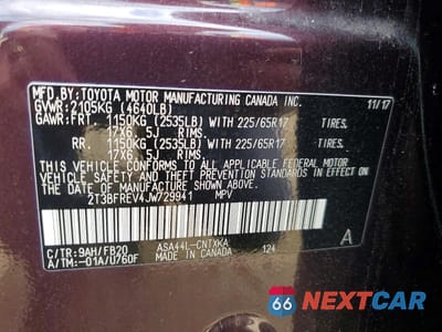 Zdjęcie 13 z 13 samochodu: 2018 TOYOTA RAV4 LE VIN:2T3BFREV4JW729941 - miniatura