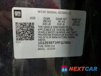 Zdjęcie 12 z 12 samochodu: 2023 CHEVROLET MALIBU PREMIER VIN:1G1ZE5ST1PF117888 - miniatura